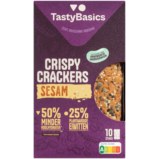 Crispy crackers sesame